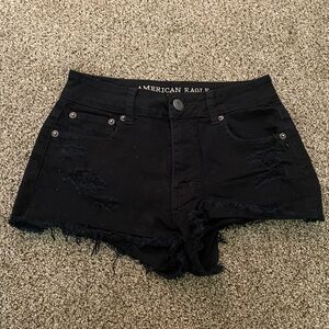 American Eagle Size 0 Black Short Shorts